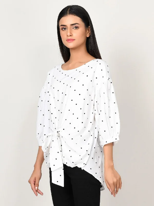 Vibrant Femme Fashion Dotted Top