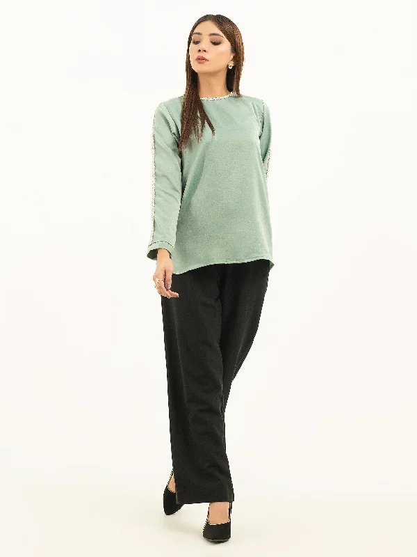 Elegant Fashion Embellished Viscose Top