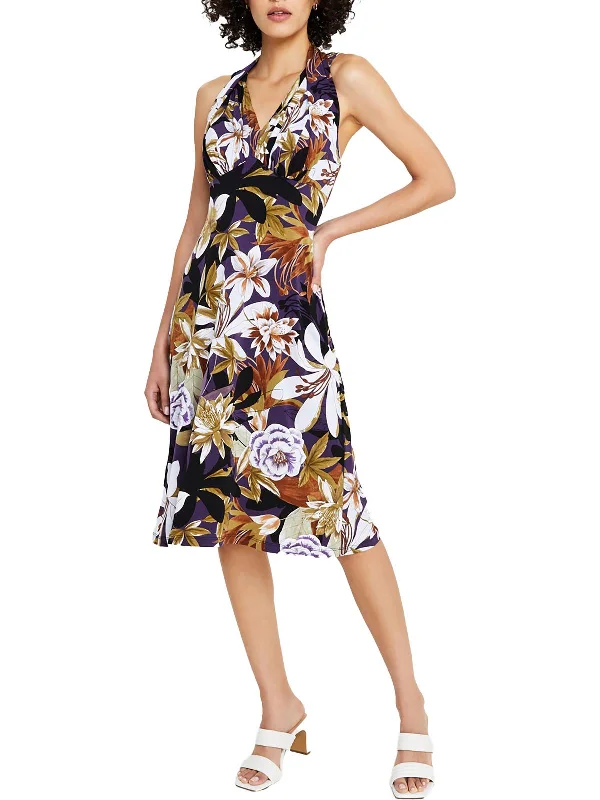 Preppy Style Womens Polyester Halter Dress