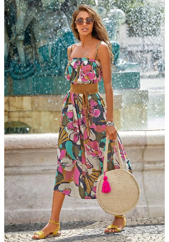 Clothes Of Woman LASCANA Women's Tropical Flowy Dress