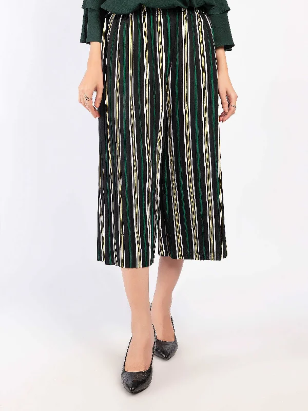 Trend Alert Striped Poly Jersey Culottes