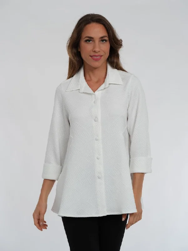 Trend Alert LIOR Women's Textured Knit Button Up Side Pockets - "Vella"