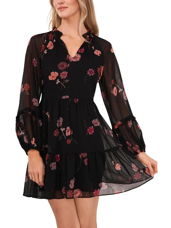 Women Clothes Womens Floral Smocked Babydoll Dress