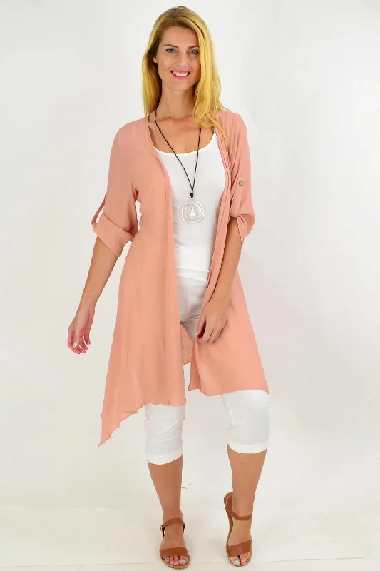 Athleisure Wear Blush Easy Wear Long Summer Cardi