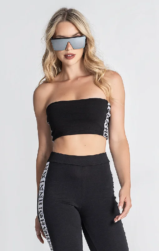 Vintage Fashion Black Message Top
