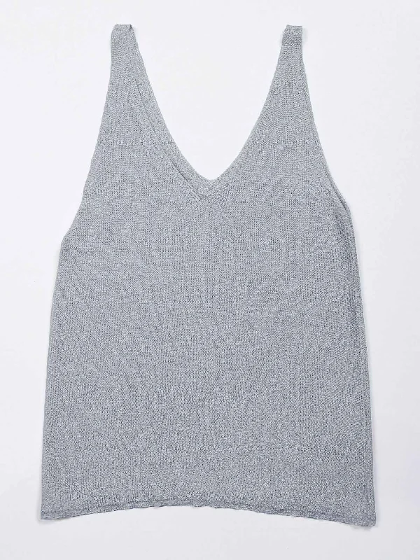 Chic Casual Style Shimmer Top