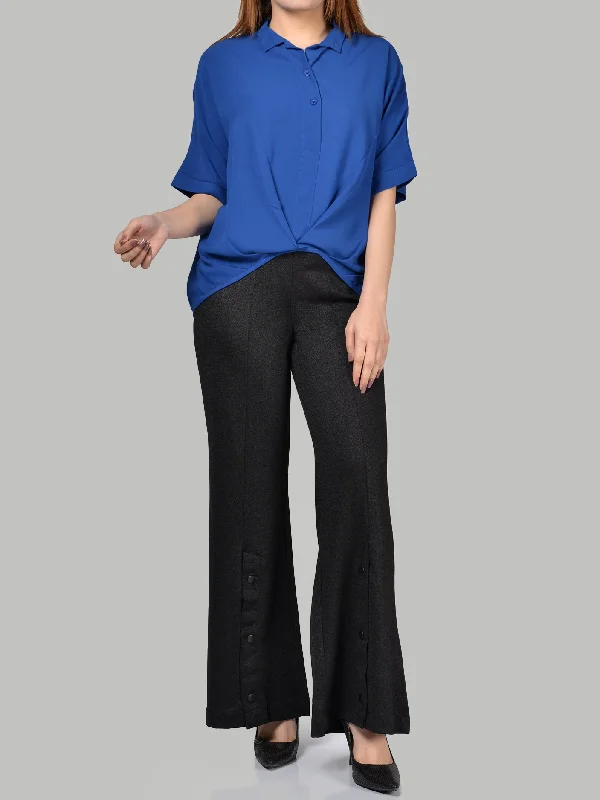 Boutique Styles Blue Collar Top
