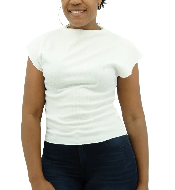 Holiday Special Offers 412280027NB, Only You - Ladies Knit Boat Neck S/S Top (S-L)