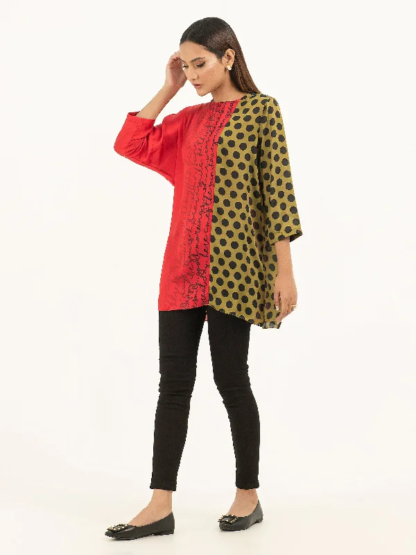 New Arrival Discounts Silk Top-Printed