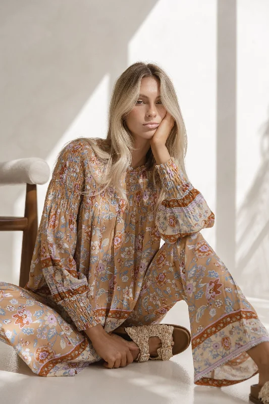 Holiday Glam Sass Margie Top Paisley