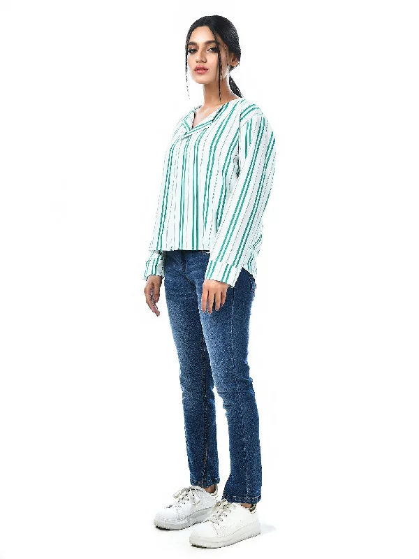 Chic Casual Style Striped Top
