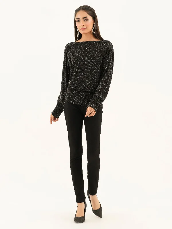 Glamorous Evening Wear Shimmered Top