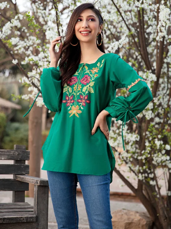 Trendy Street Style Clothing Embroidered Top