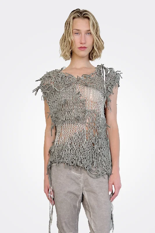 Day To Night Styles Drim Knitted Top - Sage Beige Old Dye