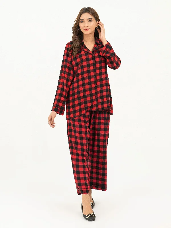 Women's Online Clothing Boutique Checkered Linen Co-Ord Set