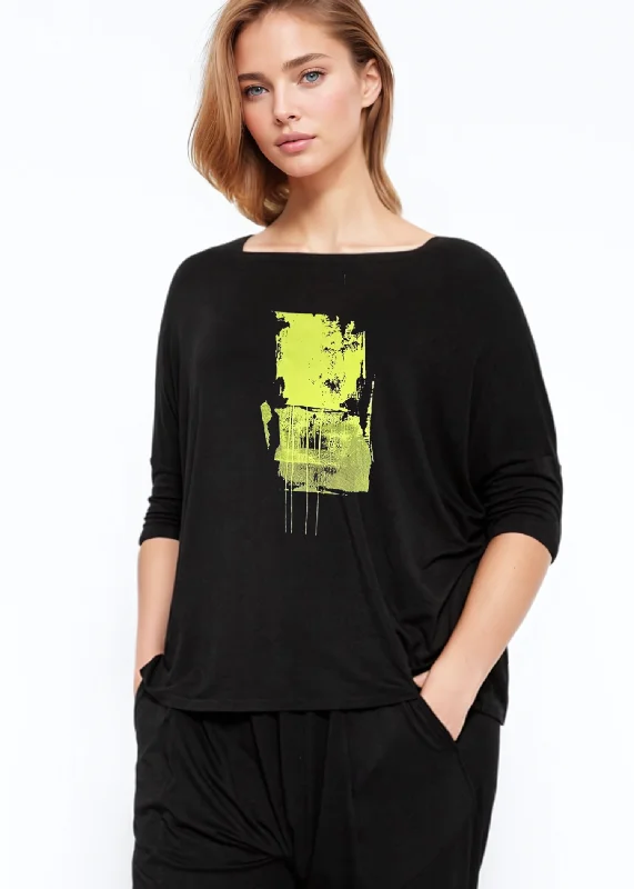 Holiday Gift Guide Sale Divided Top - Black Cyber Lime