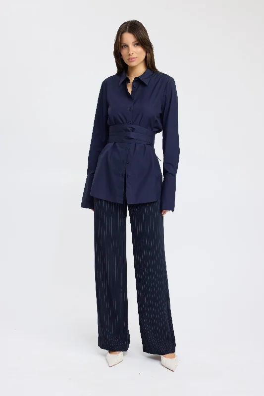 Weekend Sale Percy Tie Belt Shirt
