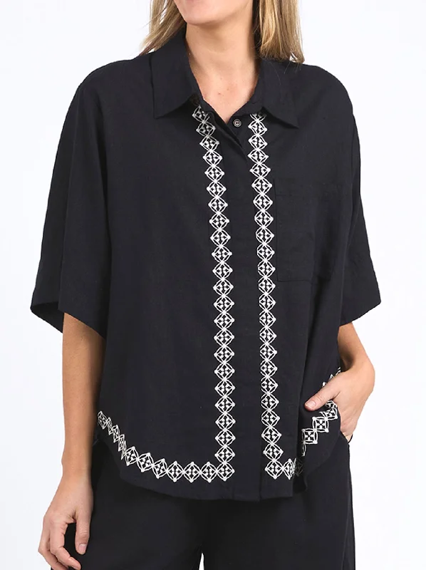 Boutique Dress Online ELM NINA EMBROIDERED SHIRT