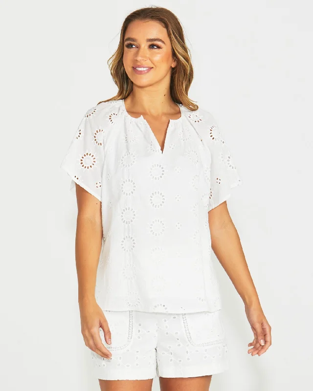 City Fashion Sass Kirby Top Ivory