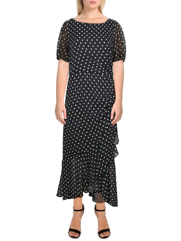 Women's Clothing for Every Season and Trend Womens Chiffon Polka Dot Maxi Dress