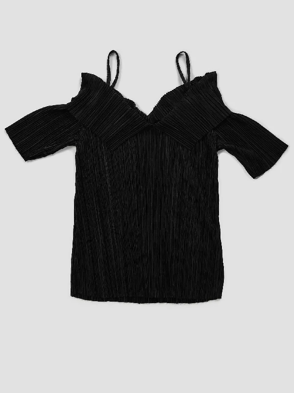Current Trends Crinkled Silk Top