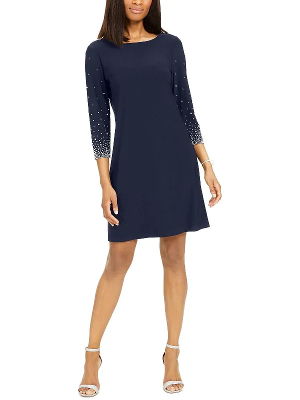 Timeless Women's Outfit Womens Embellished Knee-Length Sheath Dress