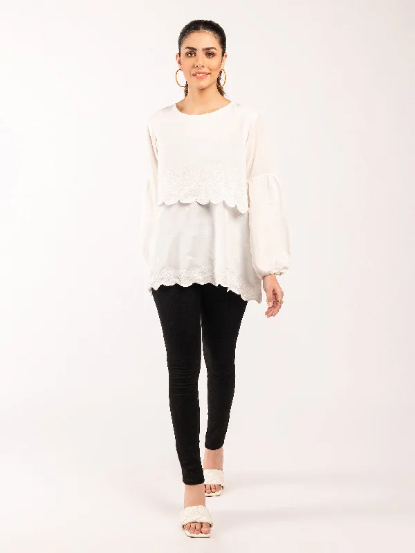 Fashion Forward Embroidered Grip Top