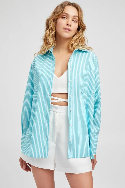 End Of Season Clearance Henley Striped Shirt
