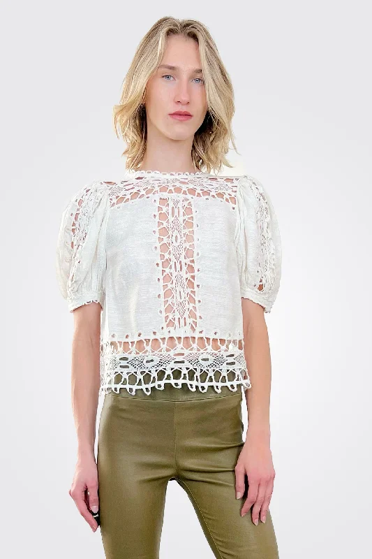 Sophisticated Fashion Gita Top - Ivory
