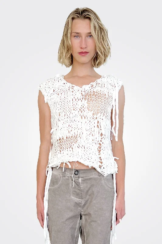 Hot Styles Drim Knitted Top - Off White