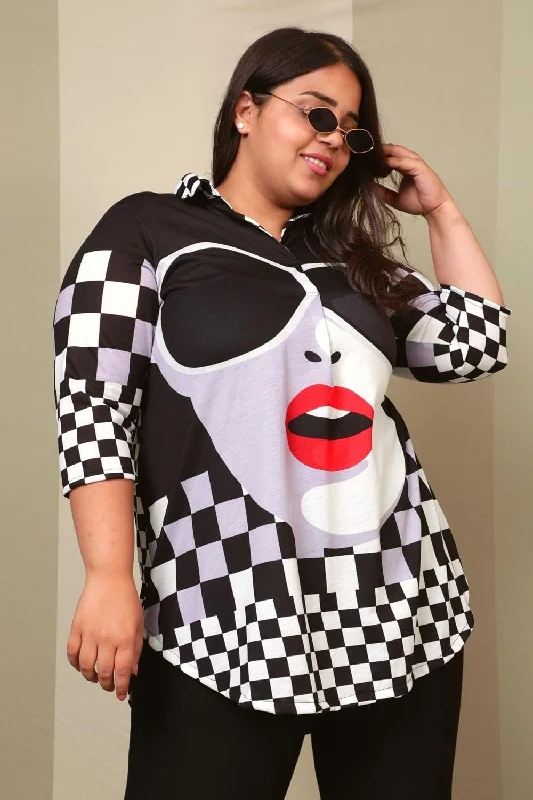 Exclusive Discount Bold Face Art Centre Pleat Top