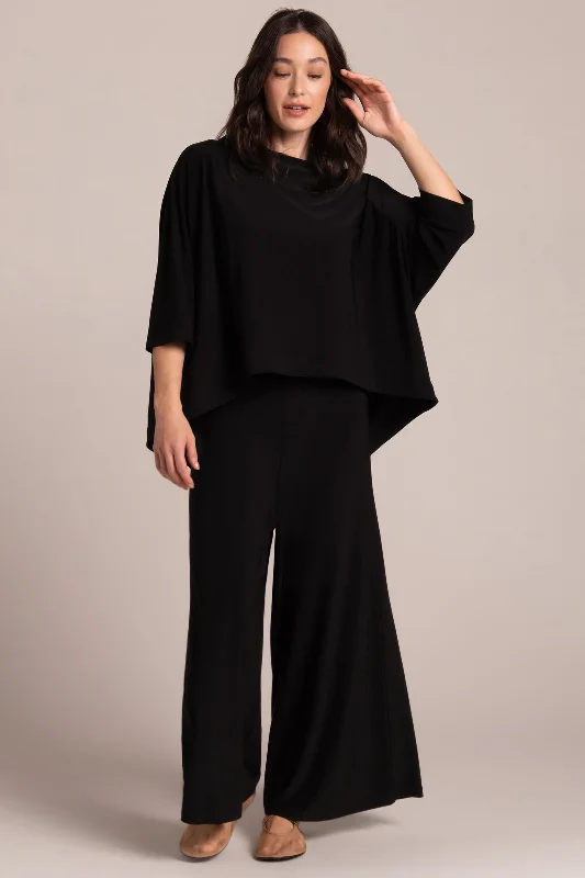 Everyday Fashion Breezy Raglan Top | Black