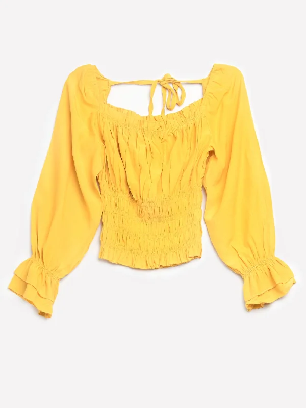 Fashion Forward Elasticized Cotton Top