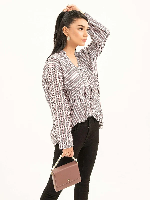Sophisticated Style Printed Lawn Top