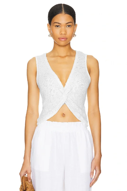 Stylish Savings Caspian Twist Top - White