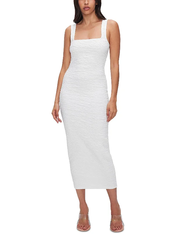 Seasonal Women's Fashion Trends Womens Textured Embossed Maxi Dress