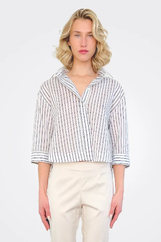 Chic Wardrobe Essentials Boxy Shirt - Stripe