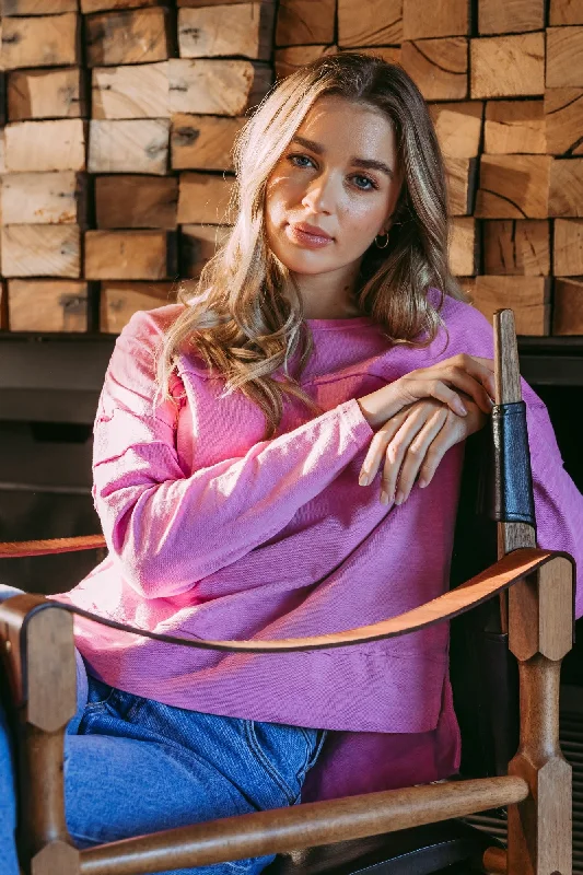 Casual Fashion Foxwood Jayne Throw On Top Fuchsia