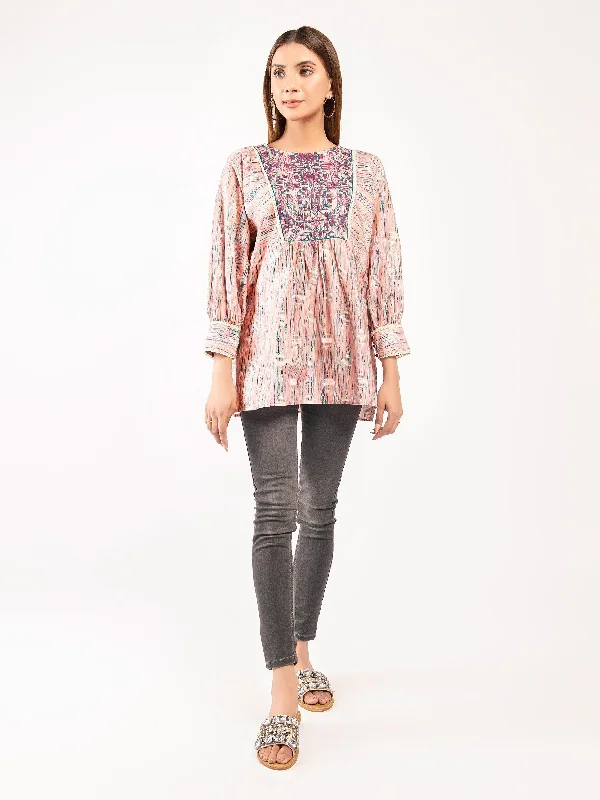 Chic Outfits Embroidered Cambric Top