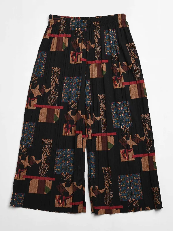 Wardrobe Refresh Printed Crinkle Culottes