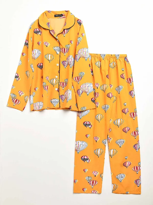 Women's Online Boutique Printed Grip Sleep Suit