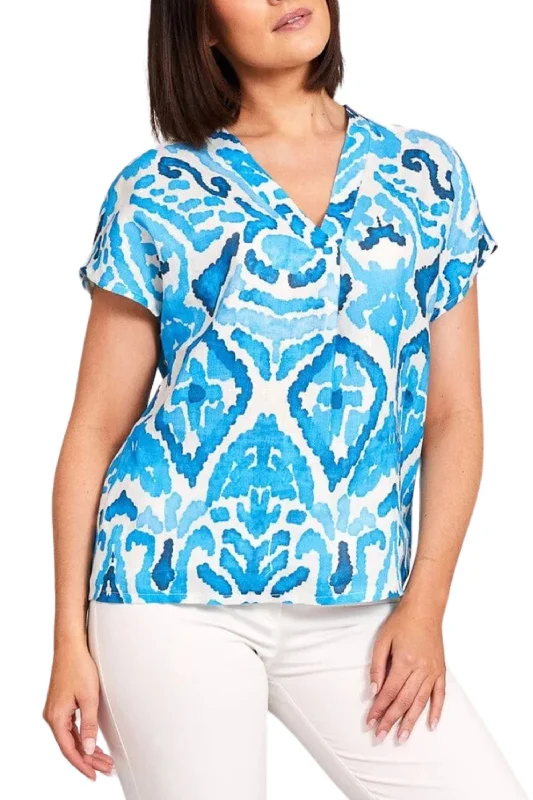 Relaxed Style LINEN TOP - S24149