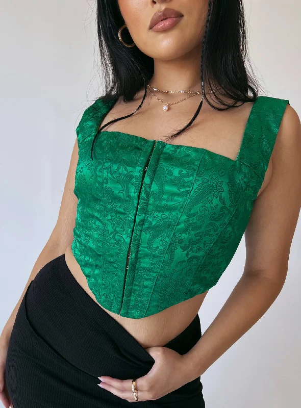 Seasonal Fashion Day Dreaming Top Green