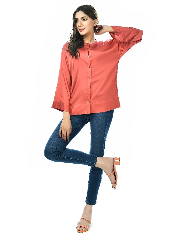 Casual Chic Clothing Plain Silk Top