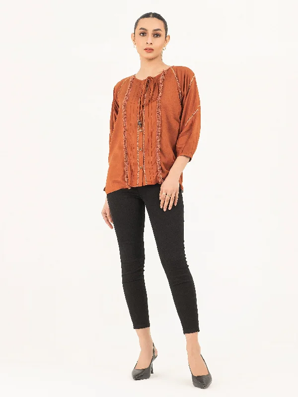 Cool Prices Linen Kurti-Embroidered (Pret)