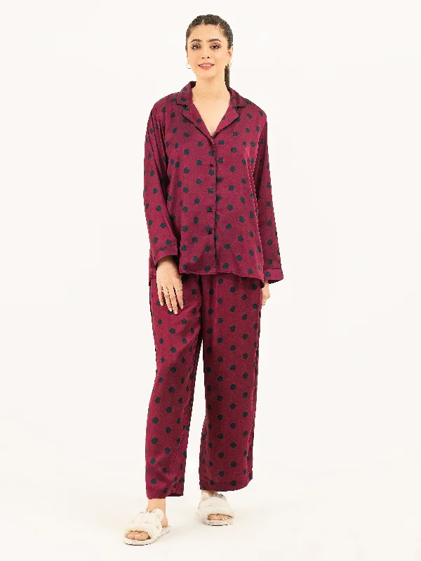 Sophisticated Fashion Printed Silk Sleepwear