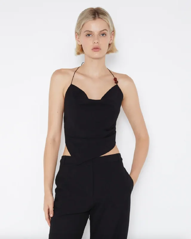 Holiday Special Offers Desiree Halter Top - Black