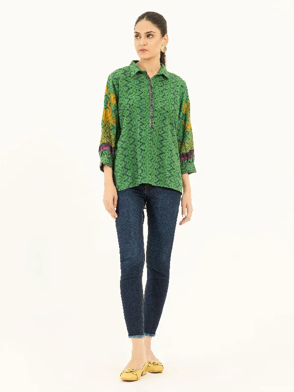 Chic Style, Always In Vogue Embroidered Khaddar Top