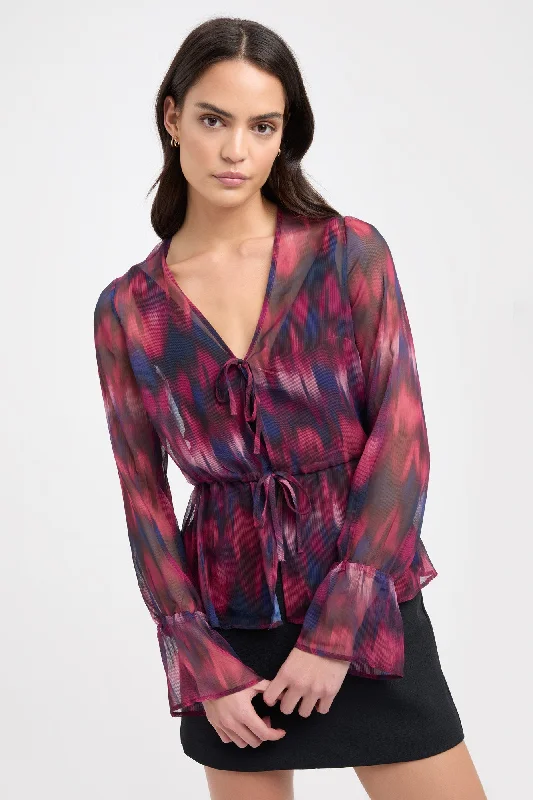 Season Sale Bryn Tie Front Top