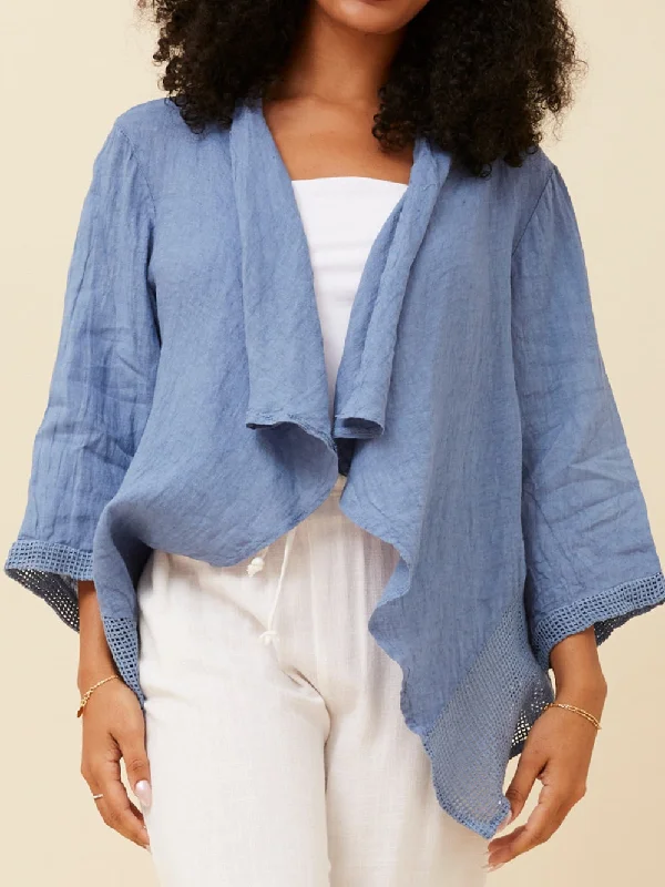 Exclusive Sale BOTTEGA MODA 3/4 SLEEVE LINEN CARDI